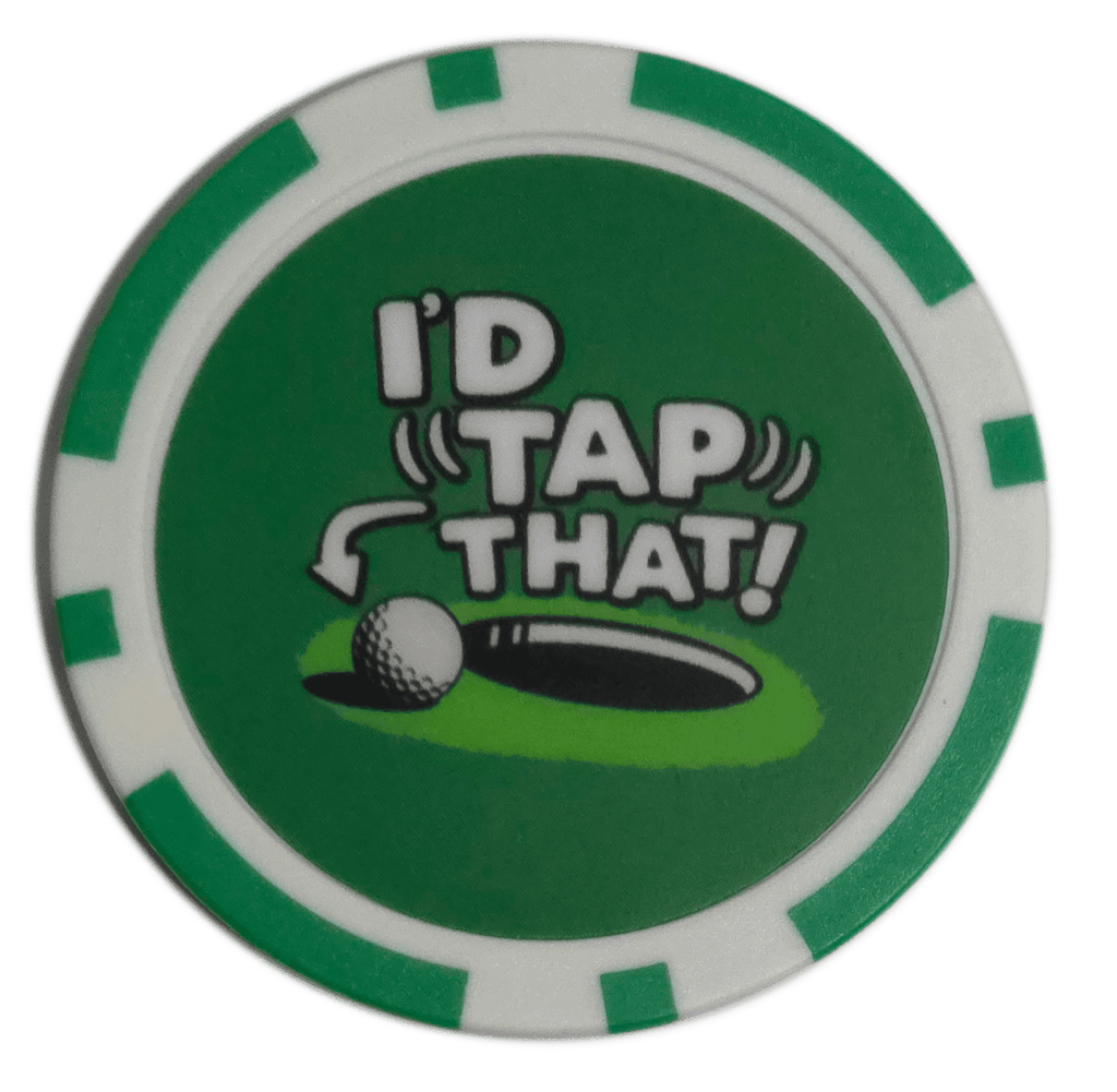 “I’d Tap That” Golf Ball Marker Poker Chip - Black Girl Golf