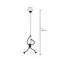 Industrial Metal Pendant Light, Creative Cartoon Ceiling Light Fixture, Indoor Hanging Lamp, Modern Minimalist Lamps for Bedrooms Loft Study Restaurant Entryway Foyer, E27 Great decoration for Bedroom and Kids Room - Black Girl Golf