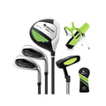 Junior Complete Golf Club Set Right Hand with Rain Hood for Kids-Green - Black Girl Golf