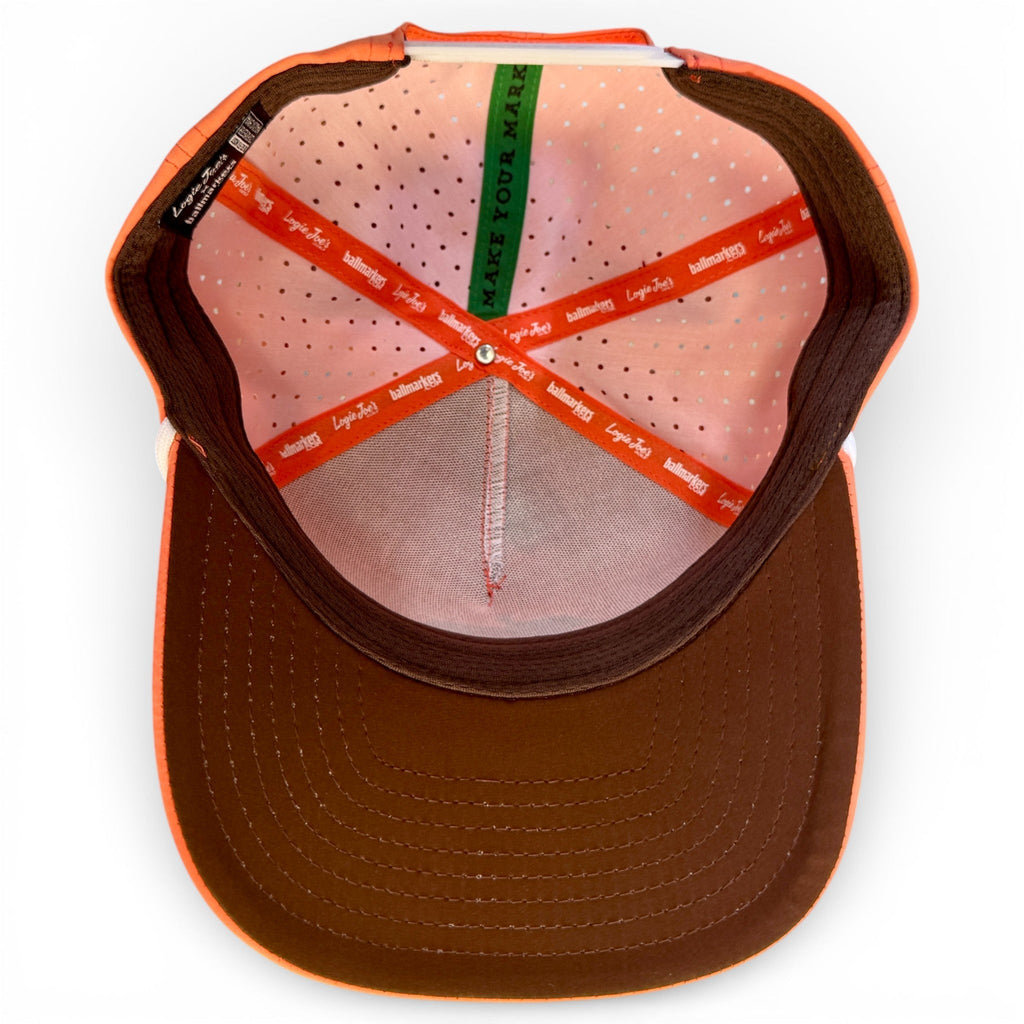 Just Peachy Golf Hat | Snapback Cap | Built-in Magnetic Ball Marker Holder + Marker Included | Adjustable Peach - Black Girl Golf