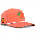 Just Peachy Golf Hat | Snapback Cap | Built-in Magnetic Ball Marker Holder + Marker Included | Adjustable Peach - Black Girl Golf
