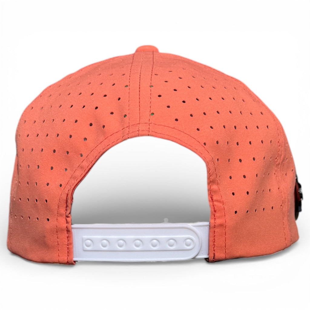 Just Peachy Golf Hat | Snapback Cap | Built-in Magnetic Ball Marker Holder + Marker Included | Adjustable Peach - Black Girl Golf