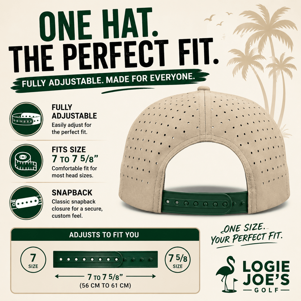 Just Peachy Golf Hat | Snapback Cap | Built-in Magnetic Ball Marker Holder + Marker Included | Adjustable Peach - Black Girl Golf