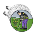 Just Tap It In Golf Ball Marker Clip - Black Girl Golf