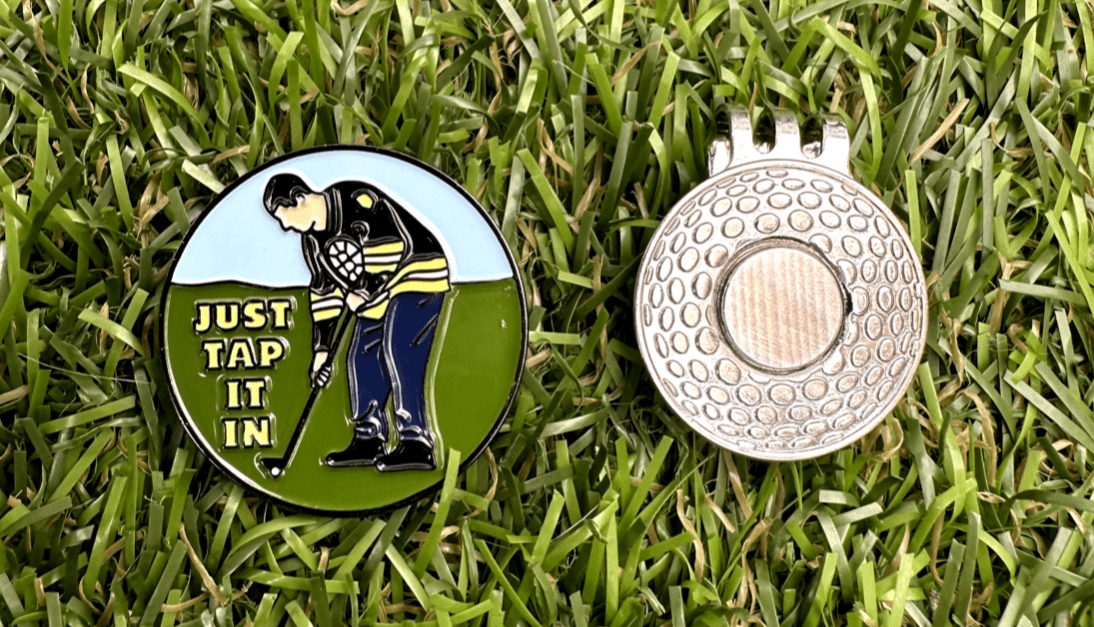 Just Tap It In Golf Ball Marker Clip - Black Girl Golf