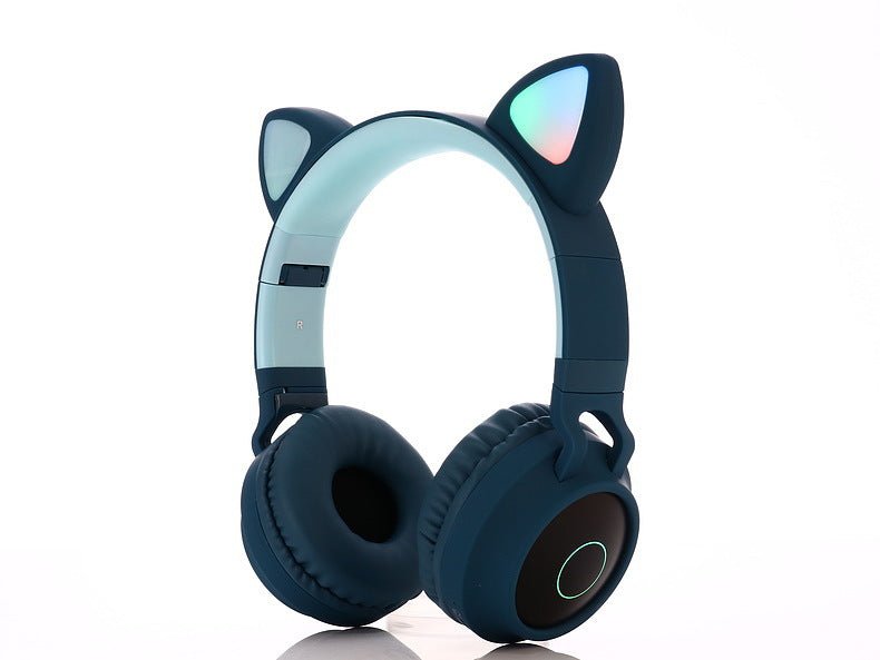 KIds Luxury Interesting Stevvex Portable Headset Wireless Bluetooth folding Headphones Headset Audio Adjustable Game Earphones With Microphone For PC phone (Pink) - Black Girl Golf