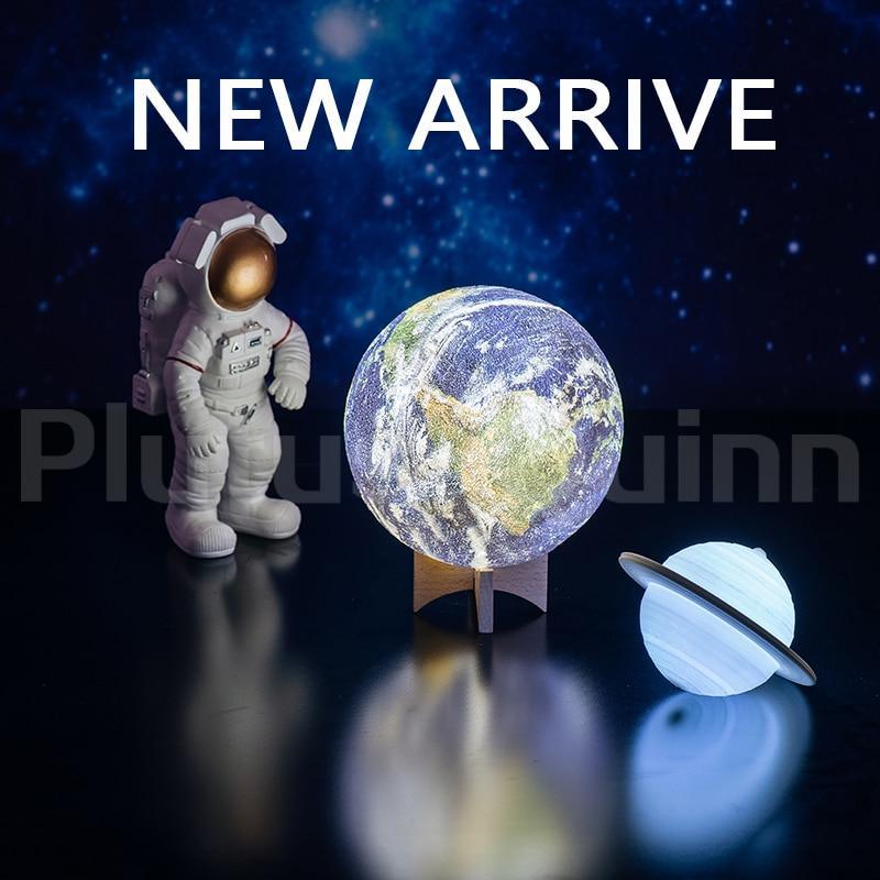 Kids Popular Space Shuttle Lamp and Moon lamps In Night Light By 3D Print For Space Lovers Rocket Lamp - Black Girl Golf