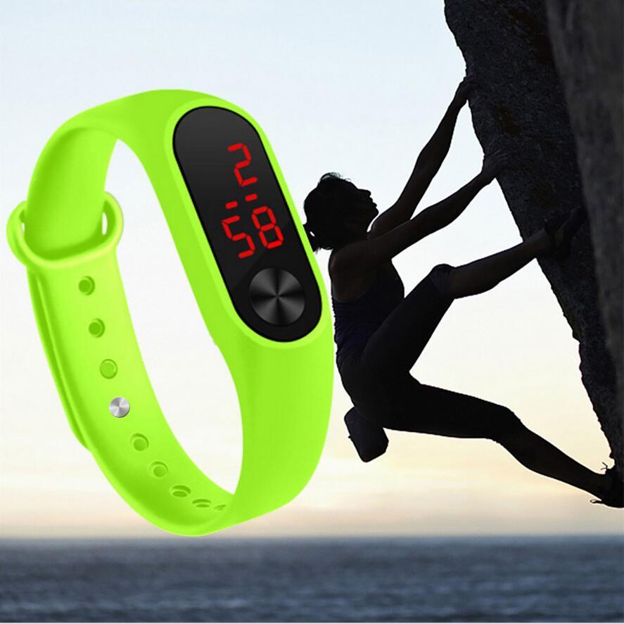 LED Sports Watches Women Silicone Electronic Digital Watch Student Wrist Bracelet LED Digital Silicone Strap Creative Hand Ring Electronic Watch Suitable For Women Men Student Kids - Black Girl Golf