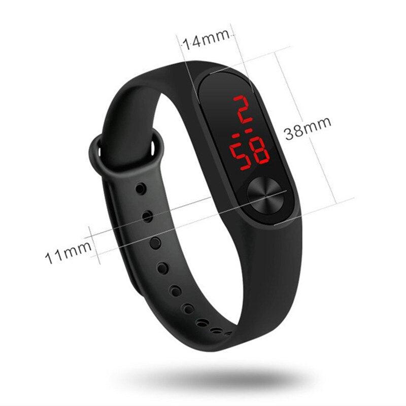 LED Sports Watches Women Silicone Electronic Digital Watch Student Wrist Bracelet LED Digital Silicone Strap Creative Hand Ring Electronic Watch Suitable For Women Men Student Kids - Black Girl Golf