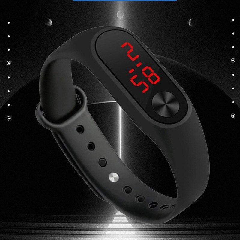 LED Sports Watches Women Silicone Electronic Digital Watch Student Wrist Bracelet LED Digital Silicone Strap Creative Hand Ring Electronic Watch Suitable For Women Men Student Kids - Black Girl Golf
