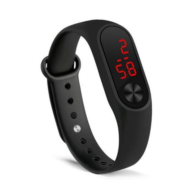 LED Sports Watches Women Silicone Electronic Digital Watch Student Wrist Bracelet LED Digital Silicone Strap Creative Hand Ring Electronic Watch Suitable For Women Men Student Kids - Black Girl Golf