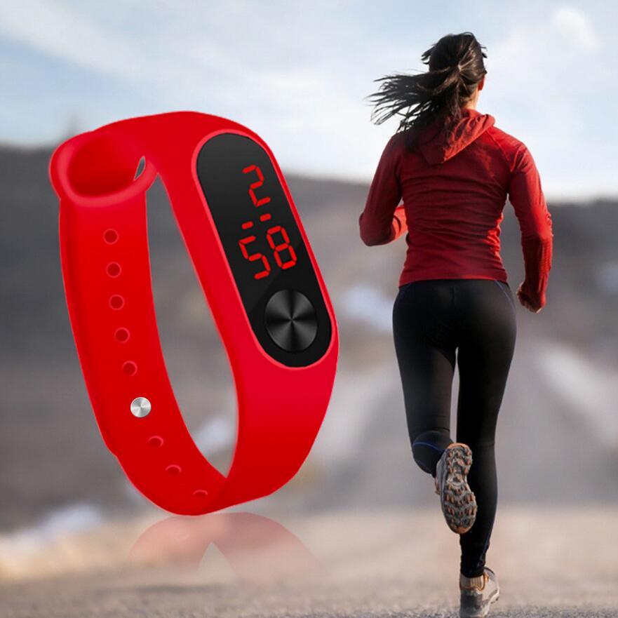 LED Sports Watches Women Silicone Electronic Digital Watch Student Wrist Bracelet LED Digital Silicone Strap Creative Hand Ring Electronic Watch Suitable For Women Men Student Kids - Black Girl Golf
