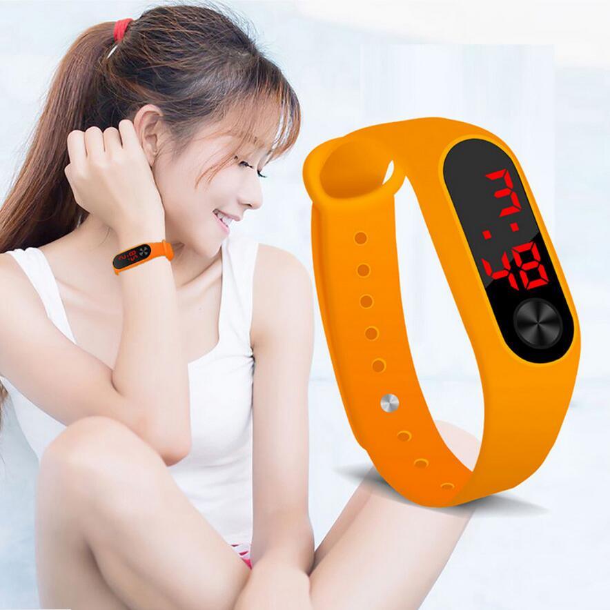 LED Sports Watches Women Silicone Electronic Digital Watch Student Wrist Bracelet LED Digital Silicone Strap Creative Hand Ring Electronic Watch Suitable For Women Men Student Kids - Black Girl Golf