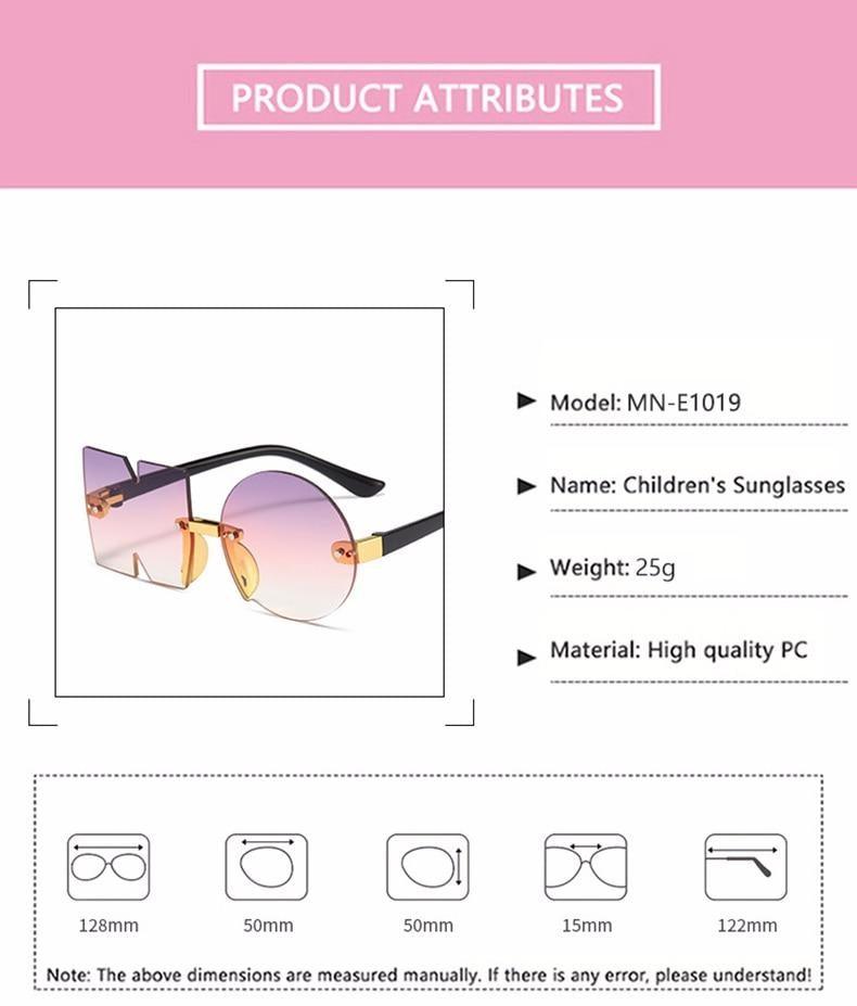 Letter NO Party Rimless Irregular Design Sunglasses For Men/Women Fashionable NO Sunglasses for Kids Oversize & Irregular Design Frameless Polygon Glasses For Children - Black Girl Golf
