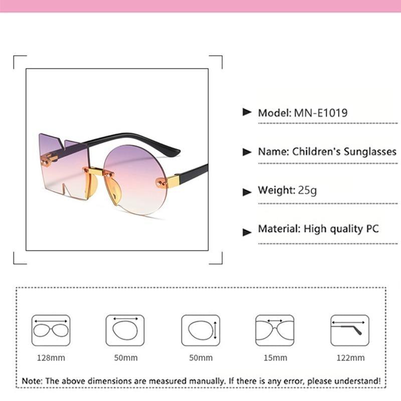 Letter NO Party Rimless Irregular Design Sunglasses For Men/Women Fashionable NO Sunglasses for Kids Oversize & Irregular Design Frameless Polygon Glasses For Children - Black Girl Golf