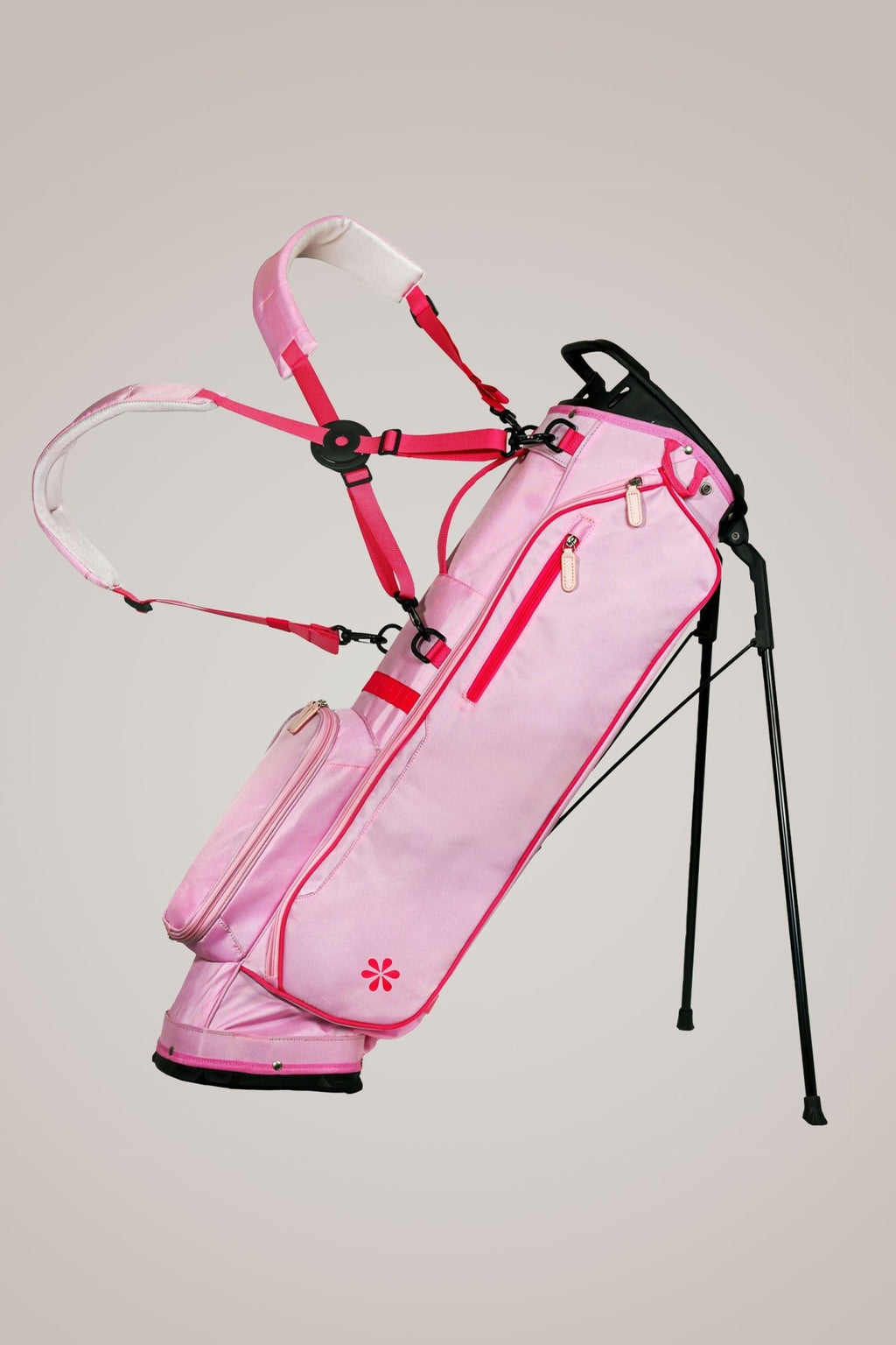 Lightweight Carry Stand Bag in Pink - Black Girl Golf
