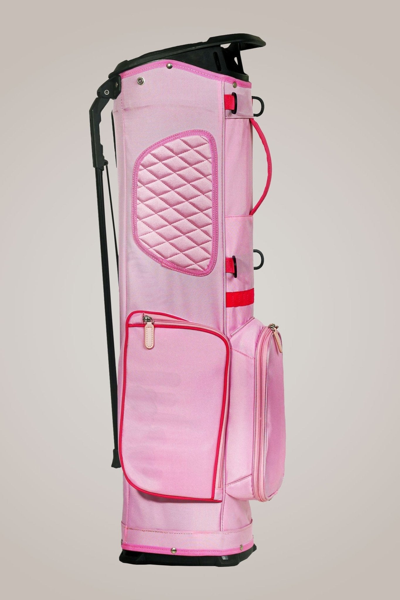 Lightweight Carry Stand Bag in Pink - Black Girl Golf