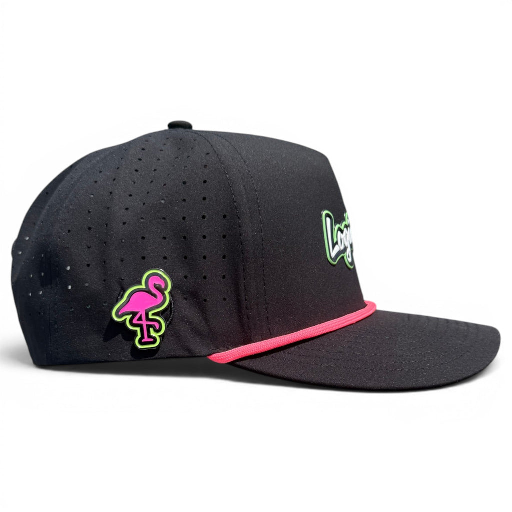 Logie Joe’s "Classic" Golf Hat | Snapback Cap | Built - in Magnetic Ball Marker Holder + Marker Included | Adjustable Script Logo - Black Girl Golf