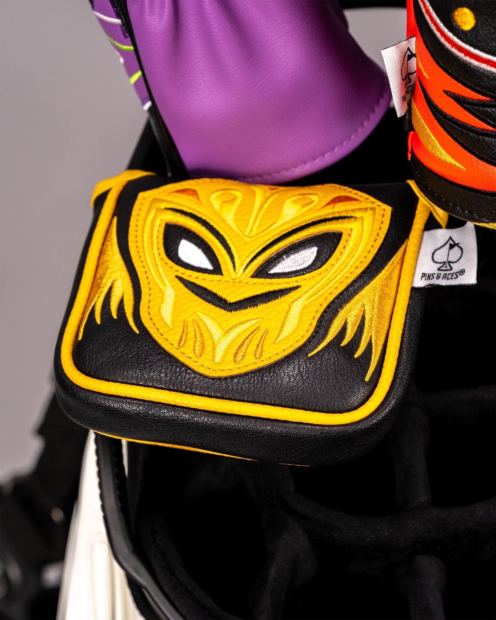 Lucha Libre Mask - Mallet Putter Cover - Black Girl Golf