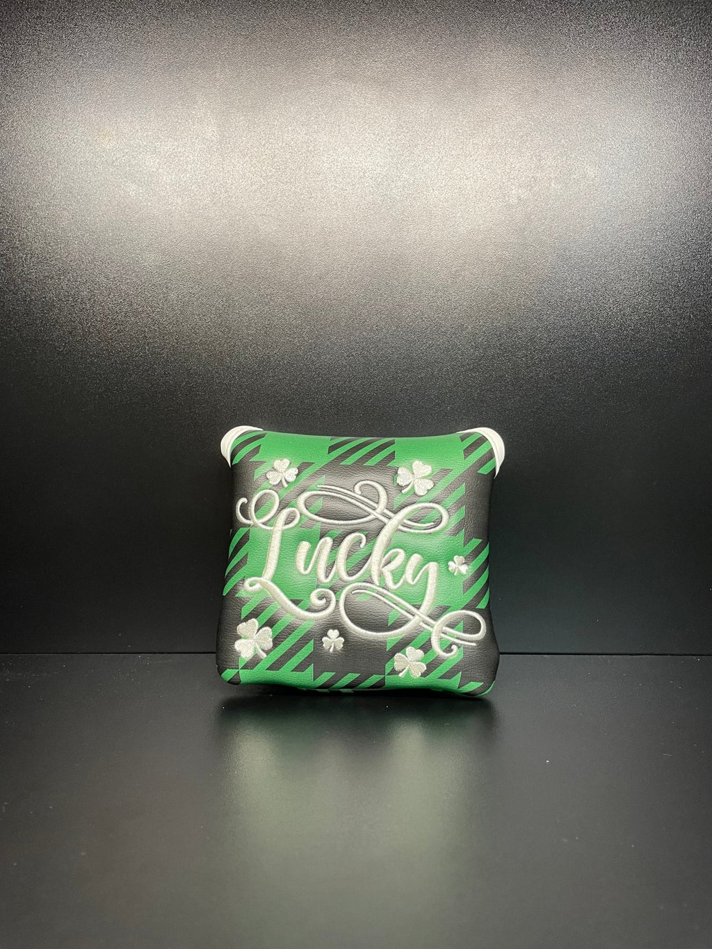 Lucky Plaid Clover Headcover - Black Girl Golf