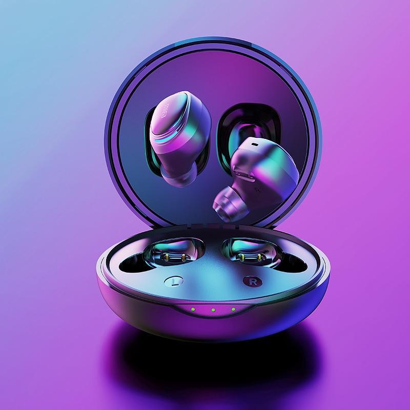 Luxury Earbuds Wireless Bluetooth Earphones Touch Control Stereo Cordless Headset For Android and IOS Smart Phone Headphones With Charging Box - Black Girl Golf