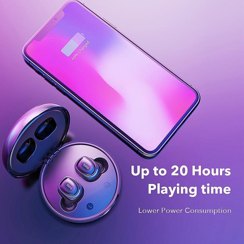 Luxury Earbuds Wireless Bluetooth Earphones Touch Control Stereo Cordless Headset For Android and IOS Smart Phone Headphones With Charging Box - Black Girl Golf