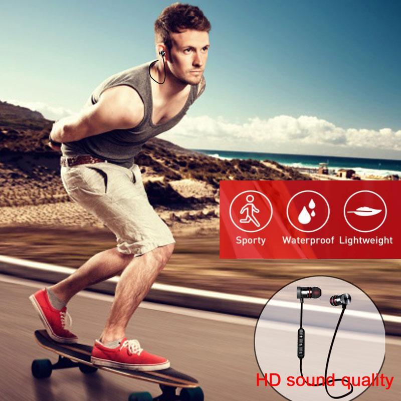 Luxury Modern New 5.0 Bluetooth Earphone Sports Neckband Magnetic Wireless earphones Stereo Earbuds Music Metal Headphones With Mic For All Phones - Black Girl Golf