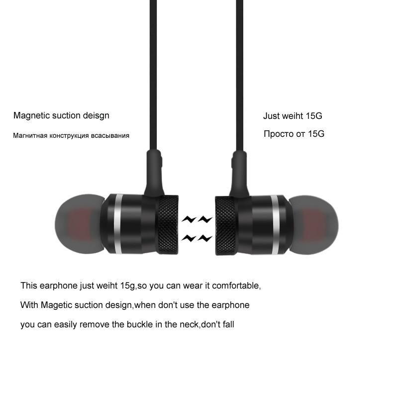 Luxury Modern New 5.0 Bluetooth Earphone Sports Neckband Magnetic Wireless earphones Stereo Earbuds Music Metal Headphones With Mic For All Phones - Black Girl Golf