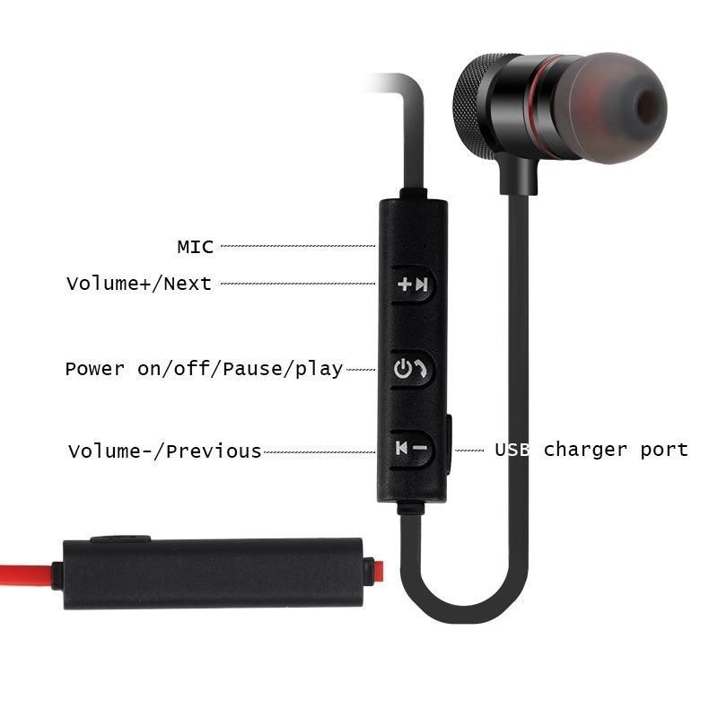 Luxury Modern New 5.0 Bluetooth Earphone Sports Neckband Magnetic Wireless earphones Stereo Earbuds Music Metal Headphones With Mic For All Phones - Black Girl Golf