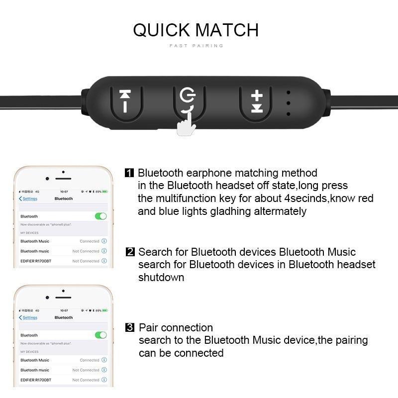Luxury Modern New 5.0 Bluetooth Earphone Sports Neckband Magnetic Wireless earphones Stereo Earbuds Music Metal Headphones With Mic For All Phones - Black Girl Golf