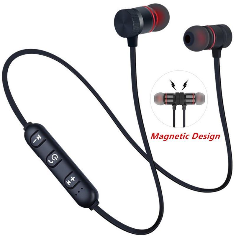 Luxury Modern New 5.0 Bluetooth Earphone Sports Neckband Magnetic Wireless earphones Stereo Earbuds Music Metal Headphones With Mic For All Phones - Black Girl Golf