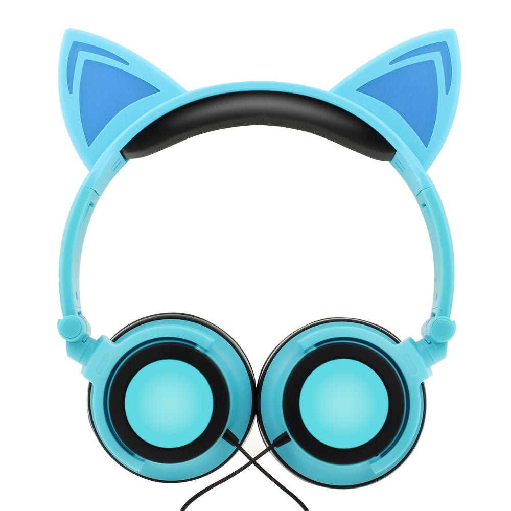 Luxury New Popular Esonstyle Kids Headphones Over Ear with LED Glowing Cat Ears,Safe Wired Kids Headsets 85dB Volume Limited, Food Grade Silicone, 3.5mm Aux Jack, Cat-Inspired Purple Headphones for Girls and Kids - Black Girl Golf
