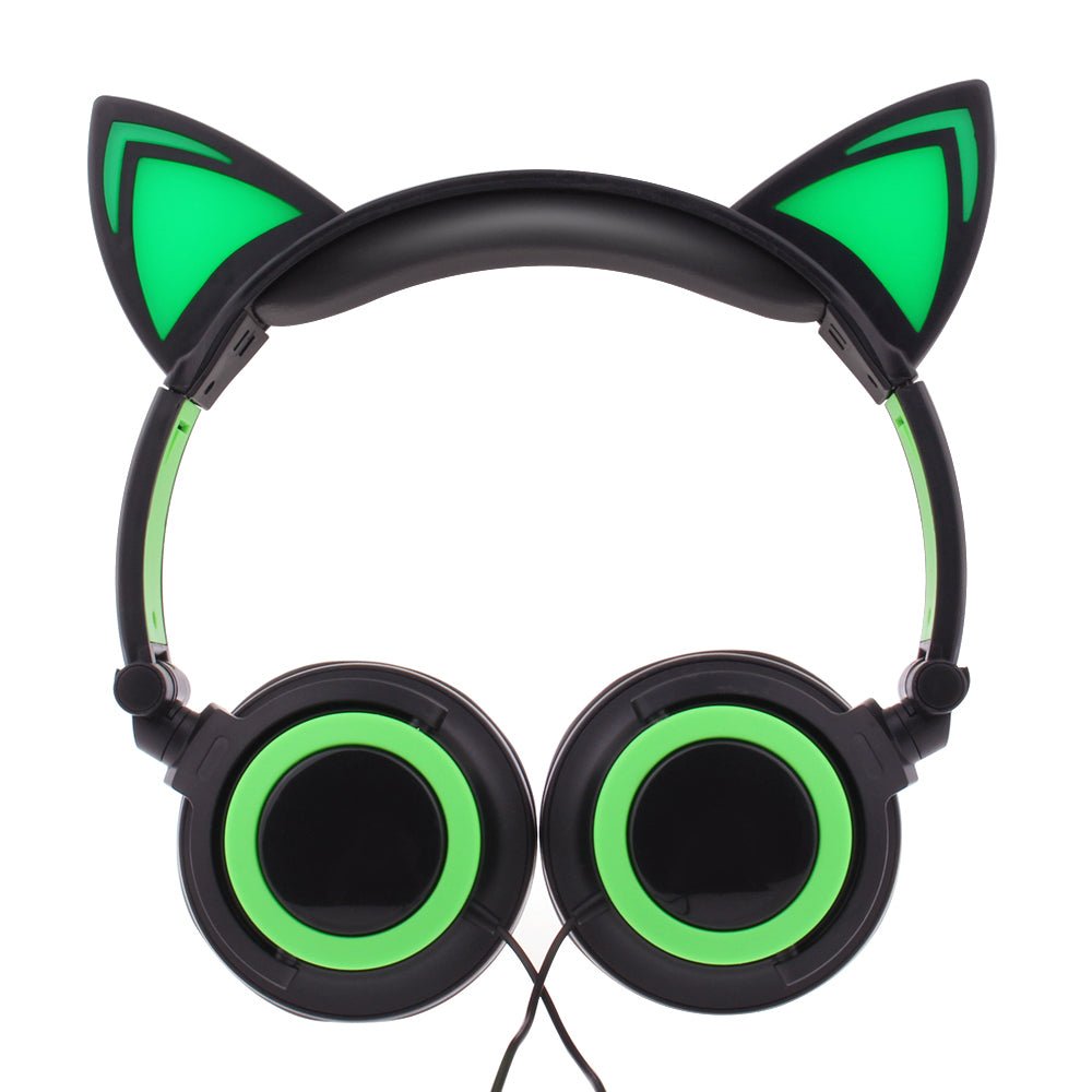 Luxury New Popular Esonstyle Kids Headphones Over Ear with LED Glowing Cat Ears,Safe Wired Kids Headsets 85dB Volume Limited, Food Grade Silicone, 3.5mm Aux Jack, Cat-Inspired Purple Headphones for Girls and Kids - Black Girl Golf