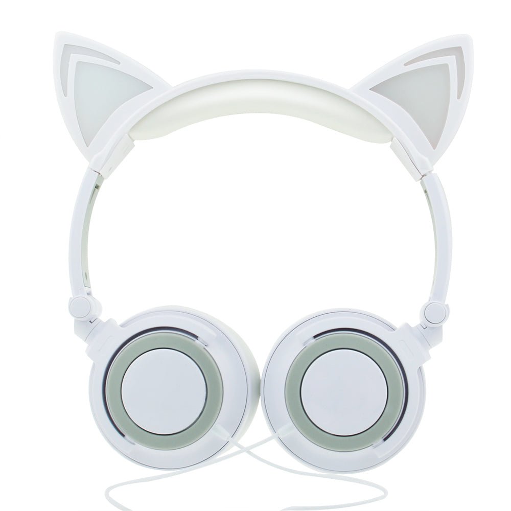 Luxury New Popular Esonstyle Kids Headphones Over Ear with LED Glowing Cat Ears,Safe Wired Kids Headsets 85dB Volume Limited, Food Grade Silicone, 3.5mm Aux Jack, Cat-Inspired Purple Headphones for Girls and Kids - Black Girl Golf