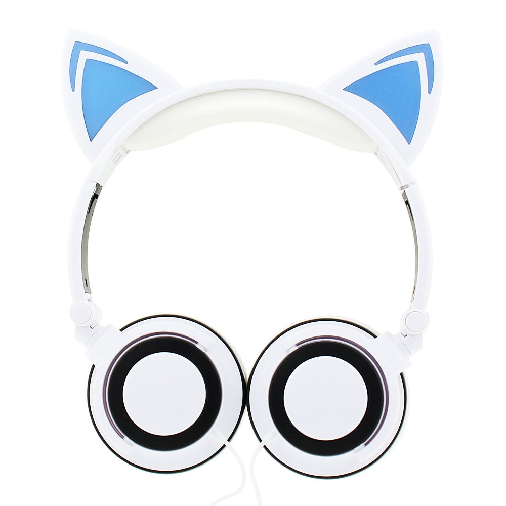 Luxury New Popular Esonstyle Kids Headphones Over Ear with LED Glowing Cat Ears,Safe Wired Kids Headsets 85dB Volume Limited, Food Grade Silicone, 3.5mm Aux Jack, Cat-Inspired Purple Headphones for Girls and Kids - Black Girl Golf