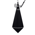 Magnetic Golf Towel with Ball Pocket - Black - Black Girl Golf