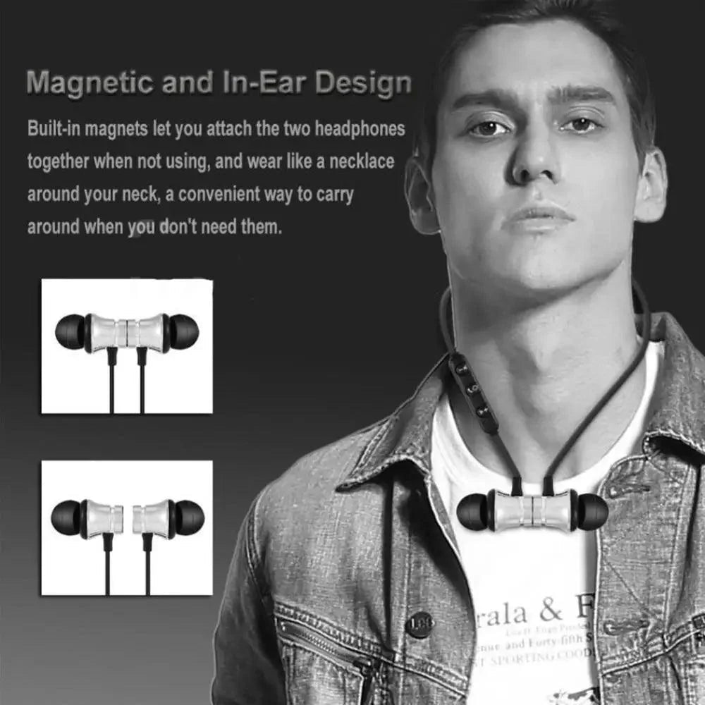 Magnetic Wireless Bluetooth Earphone Music Neckband Sports Earphones For Running & Workout - Black Girl Golf