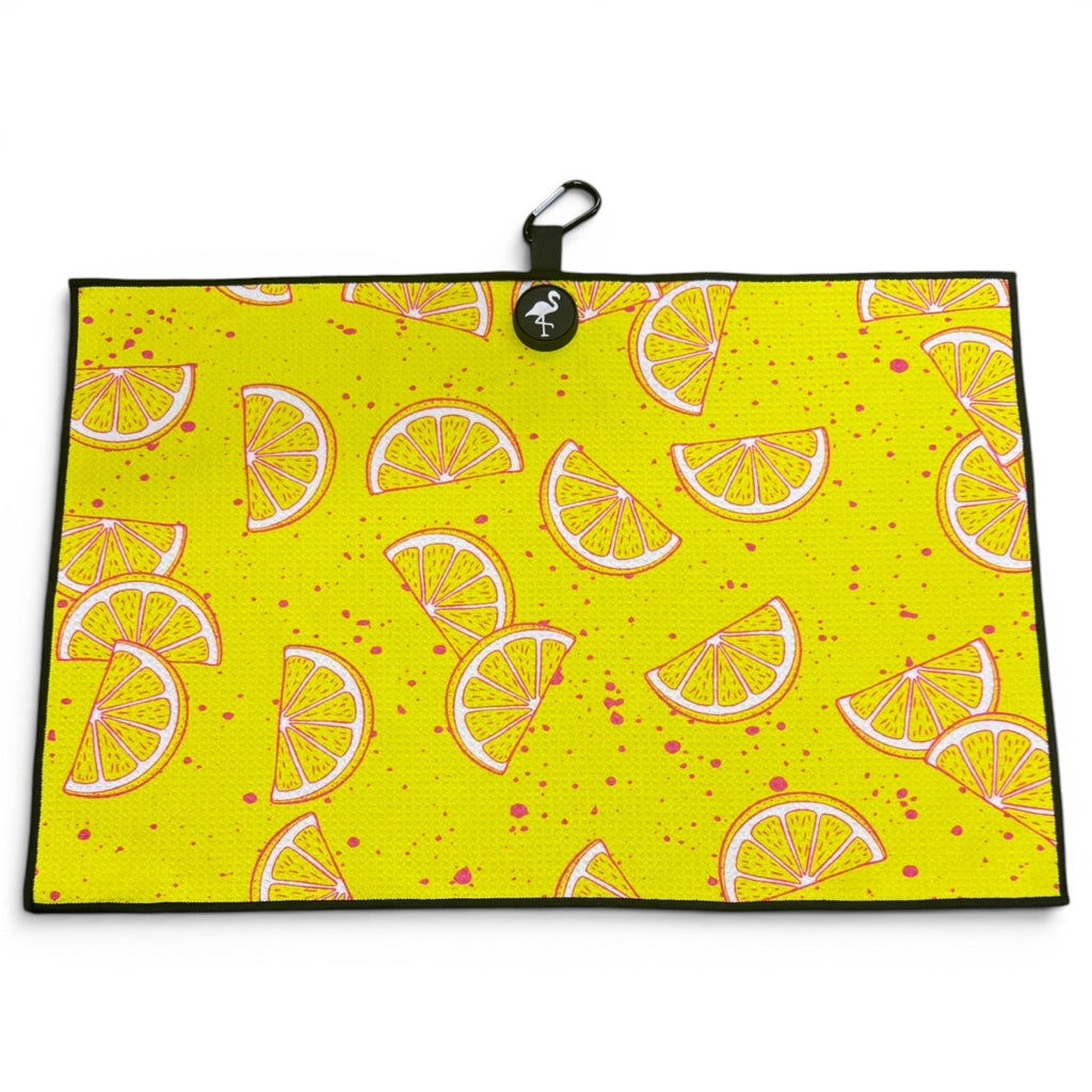 Main Squeeze Golf Towel | 24” x 16” Microfiber Towel | Magnetic Clip & Carabiner | Premium Golf Accessory - Black Girl Golf