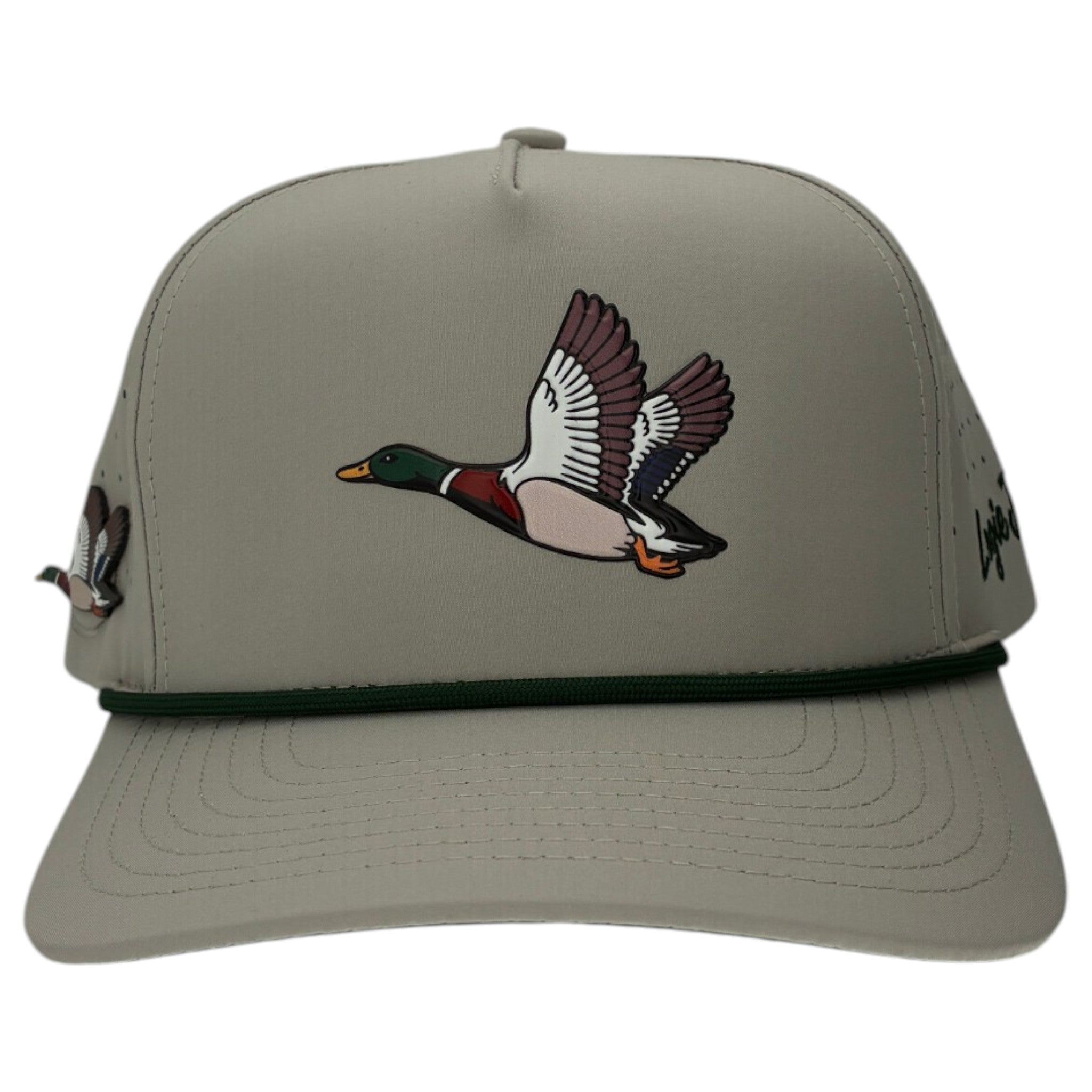 Mallard Golf Hat | Snapback Cap | Built-in Magnetic Ball Marker Holder + Marker Included | Adjustable | Duck - Black Girl Golf