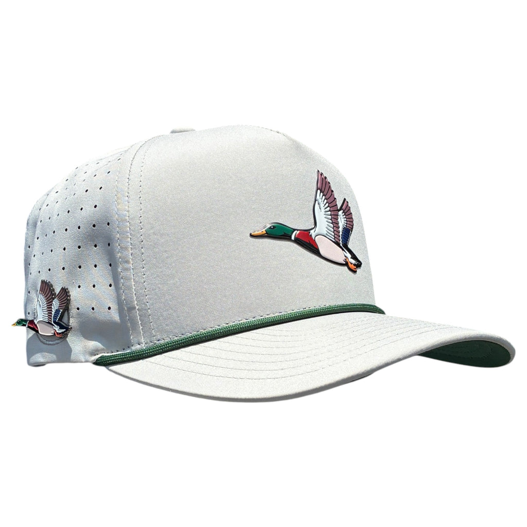 Mallard Golf Hat | Snapback Cap | Built-in Magnetic Ball Marker Holder + Marker Included | Adjustable | Duck - Black Girl Golf