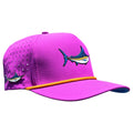 Marlin Golf Hat | Snapback Cap | Built-in Magnetic Ball Marker Holder + Marker Included | Adjustable Purple - Black Girl Golf