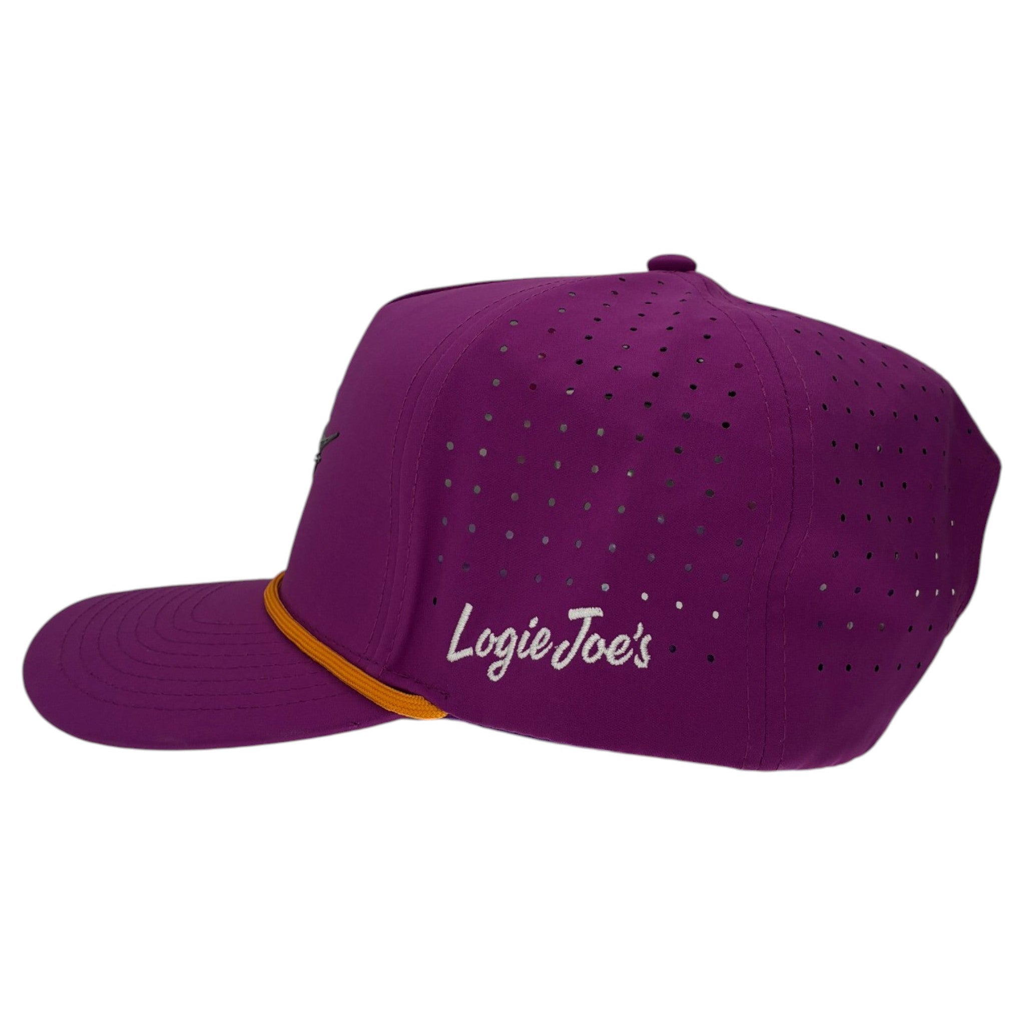 Marlin Golf Hat | Snapback Cap | Built-in Magnetic Ball Marker Holder + Marker Included | Adjustable Purple - Black Girl Golf