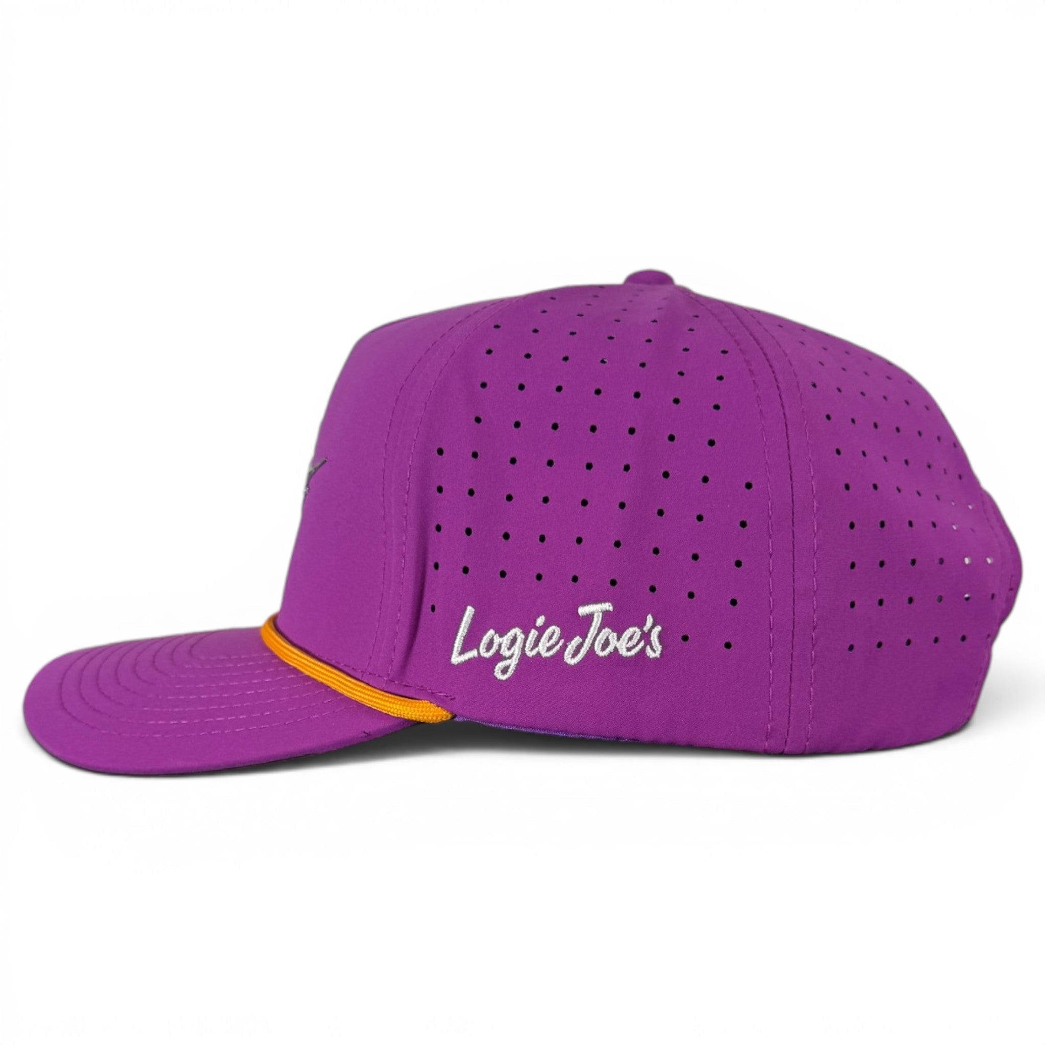 Marlin Golf Hat | Snapback Cap | Built-in Magnetic Ball Marker Holder + Marker Included | Adjustable Purple - Black Girl Golf