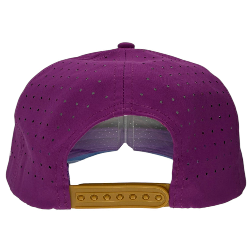 Marlin Golf Hat | Snapback Cap | Built-in Magnetic Ball Marker Holder + Marker Included | Adjustable Purple - Black Girl Golf