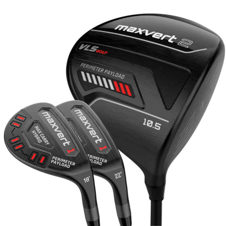 Maxvert 2 Driver and 2 Hybrids Bundle(18&22 Degree Hybrids) - Black Girl Golf