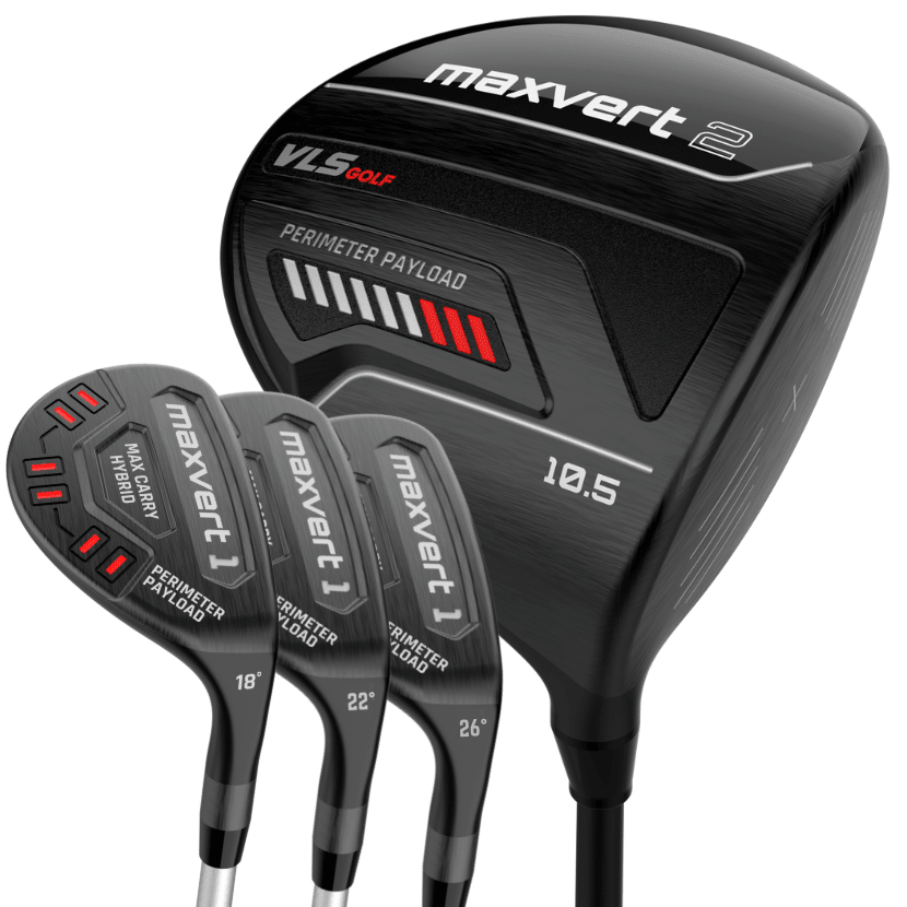 Maxvert 2 Driver and 3 Hybrids Bundle(18/22/26 Degree Hybrids) - Black Girl Golf