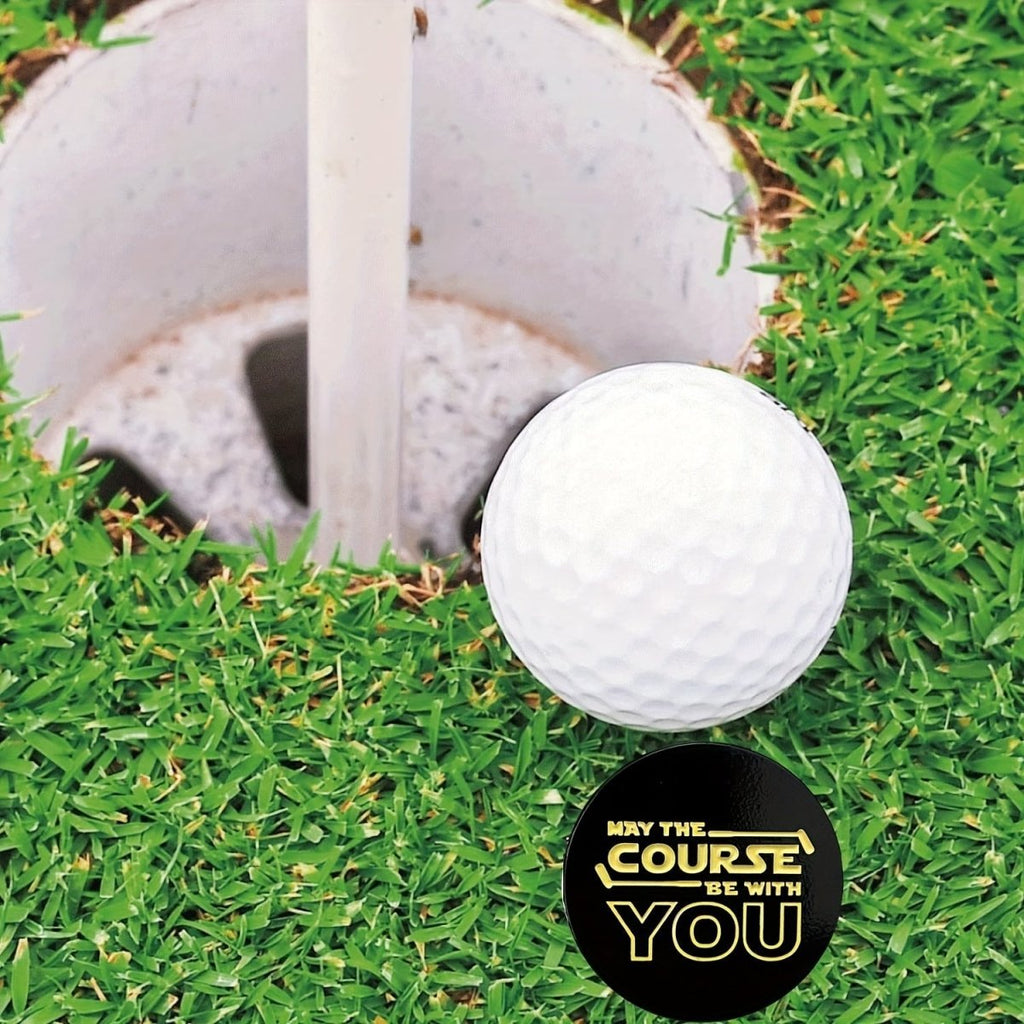 "May The Course Be With You" Golf Ball Marker - Black Girl Golf