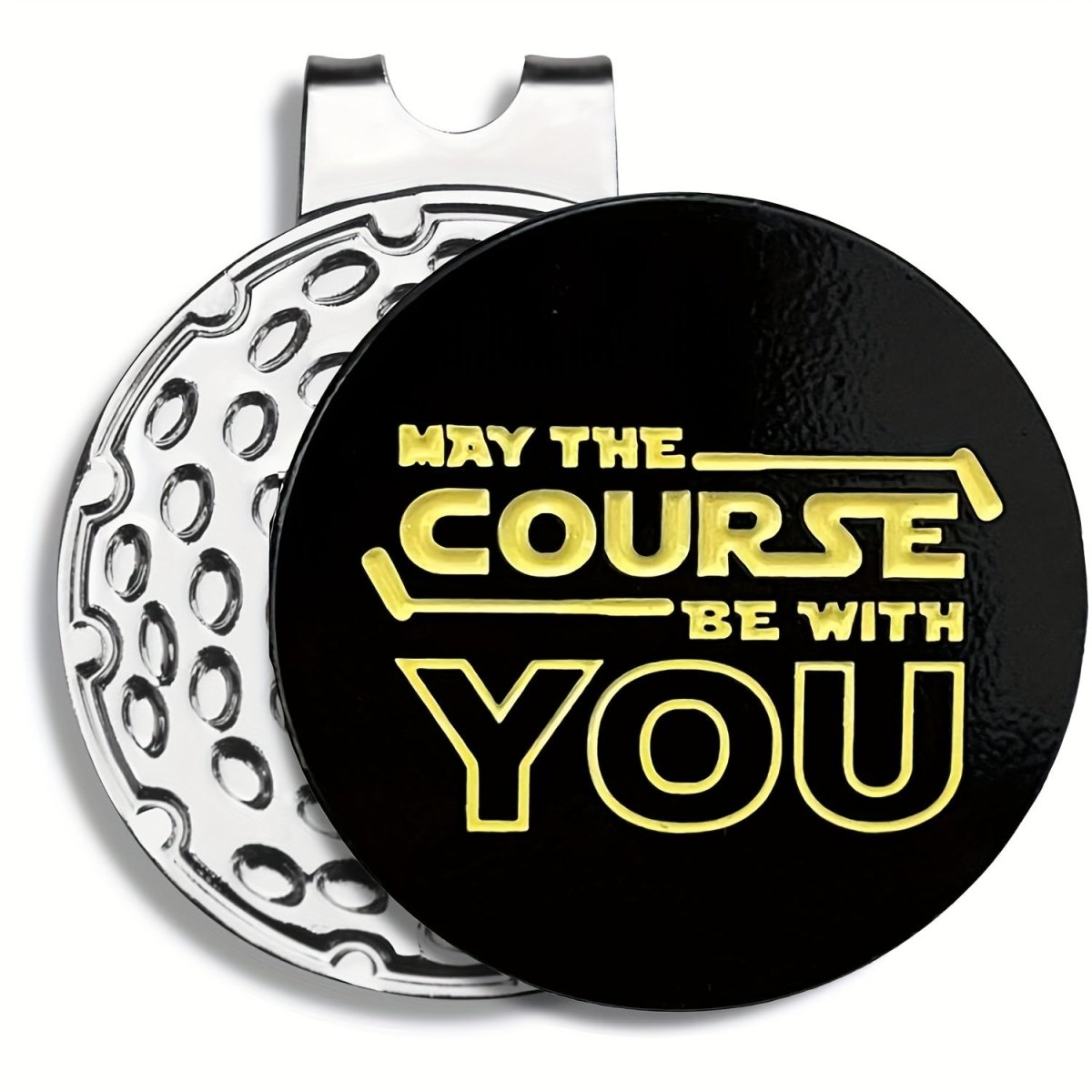 "May The Course Be With You" Golf Ball Marker - Black Girl Golf