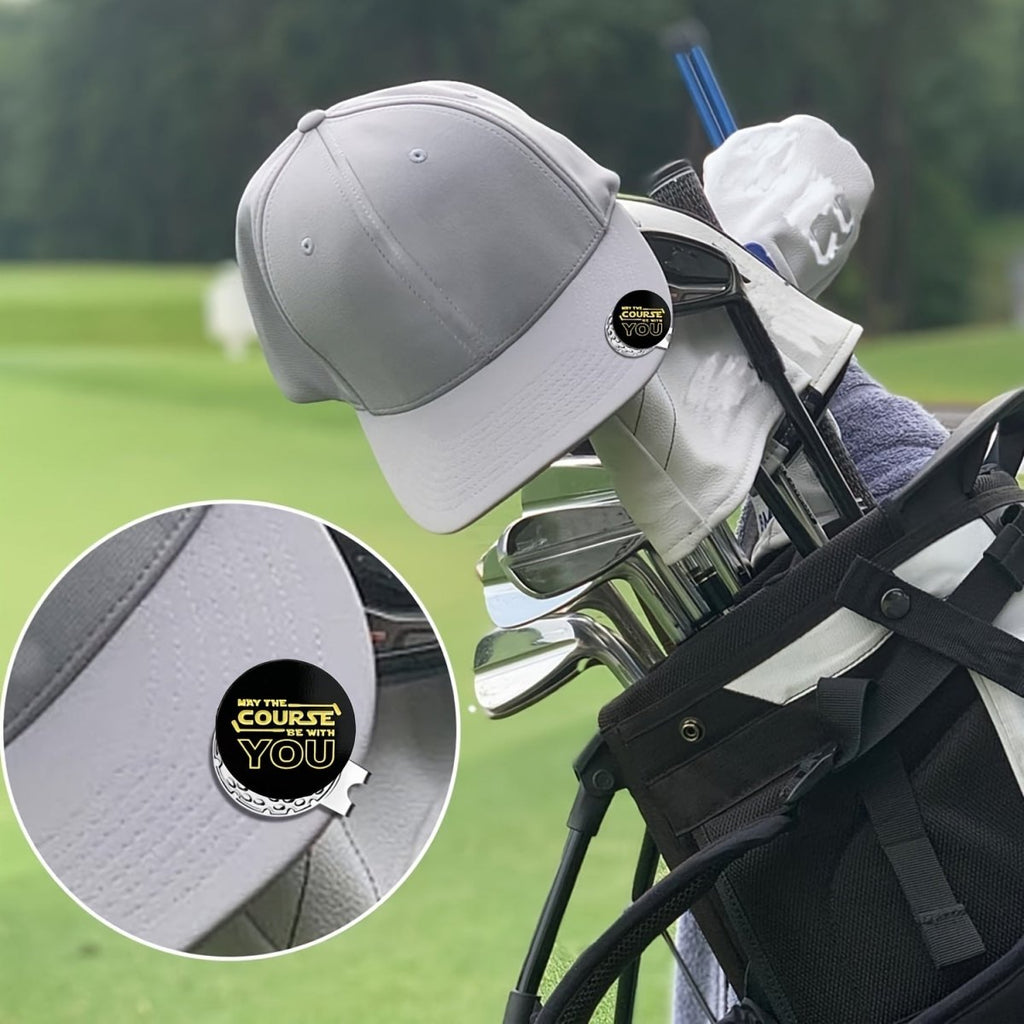 "May The Course Be With You" Golf Ball Marker - Black Girl Golf