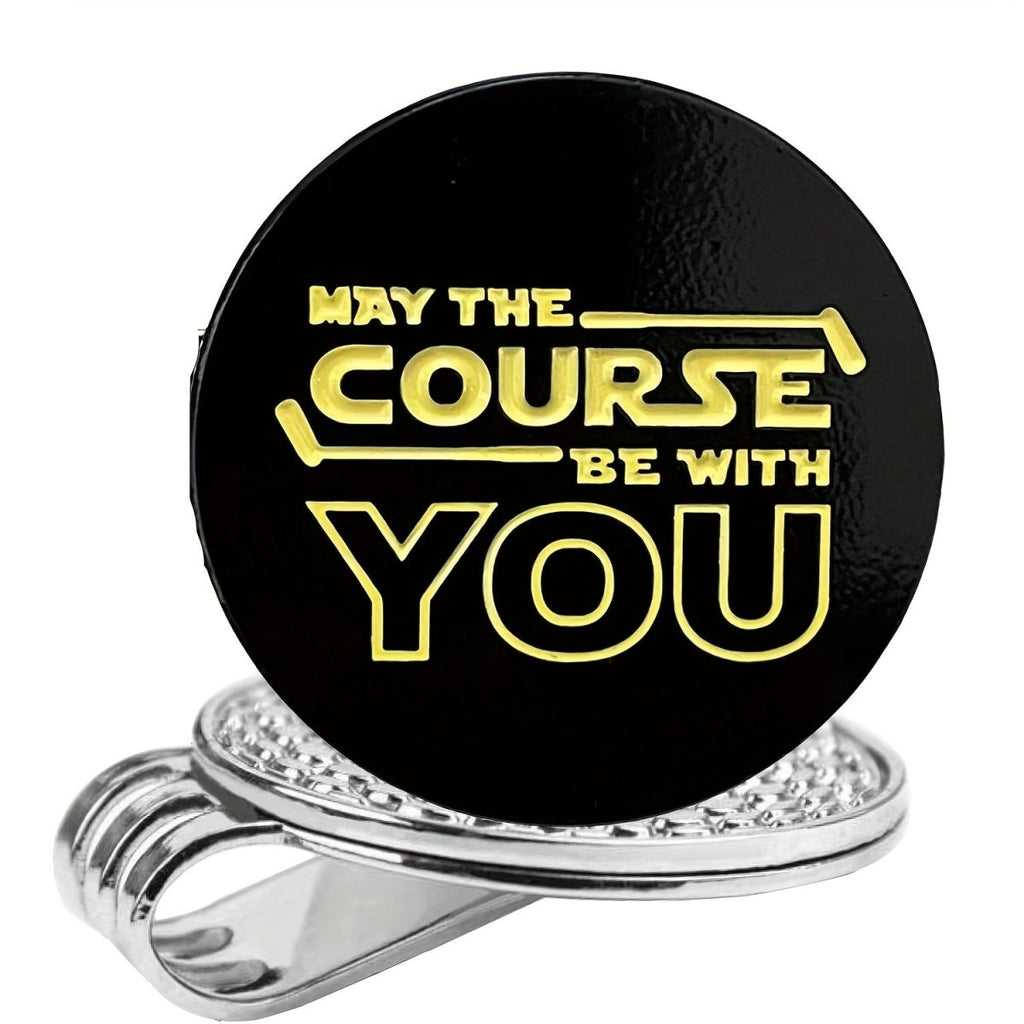 "May The Course Be With You" Golf Ball Marker - Black Girl Golf